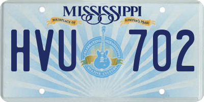 MS license plate HVU702