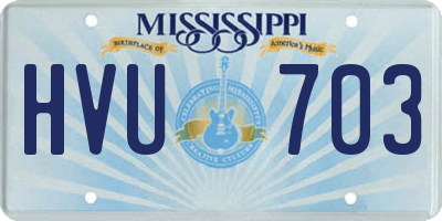 MS license plate HVU703