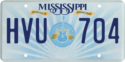 MS license plate HVU704