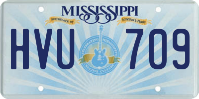 MS license plate HVU709