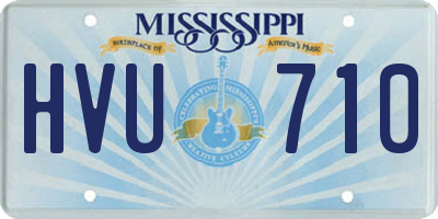 MS license plate HVU710