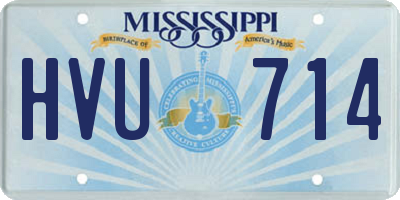 MS license plate HVU714