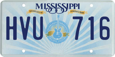 MS license plate HVU716