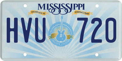 MS license plate HVU720