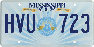 MS license plate HVU723