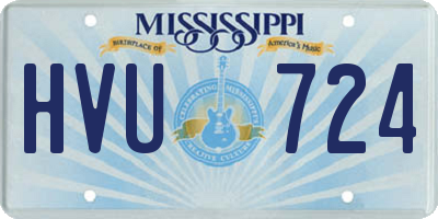 MS license plate HVU724