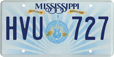 MS license plate HVU727