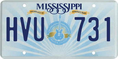 MS license plate HVU731
