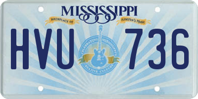 MS license plate HVU736