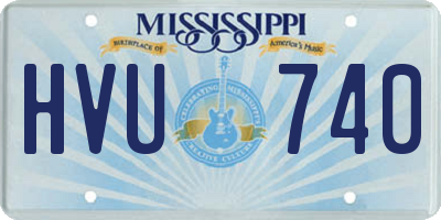MS license plate HVU740