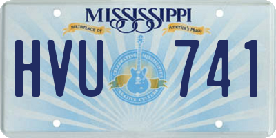 MS license plate HVU741