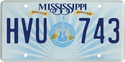 MS license plate HVU743