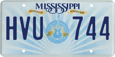 MS license plate HVU744