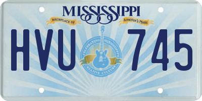 MS license plate HVU745