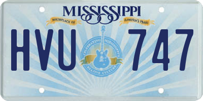 MS license plate HVU747