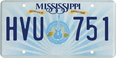 MS license plate HVU751