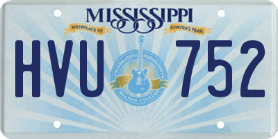 MS license plate HVU752
