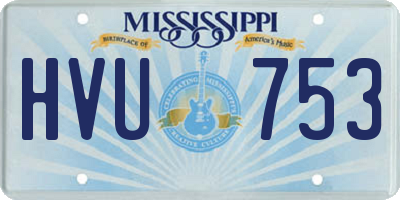 MS license plate HVU753