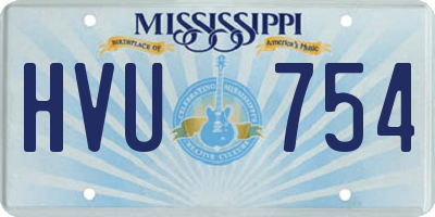 MS license plate HVU754