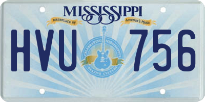 MS license plate HVU756