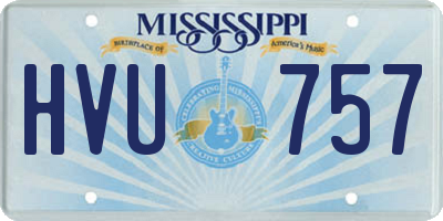MS license plate HVU757
