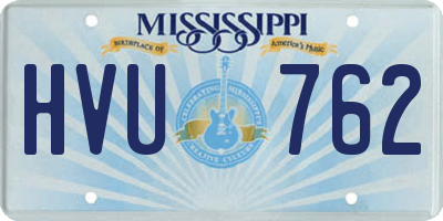 MS license plate HVU762