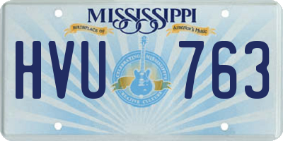 MS license plate HVU763
