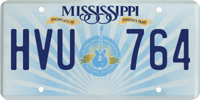MS license plate HVU764