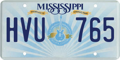 MS license plate HVU765