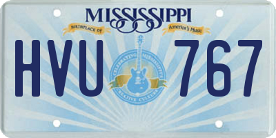 MS license plate HVU767