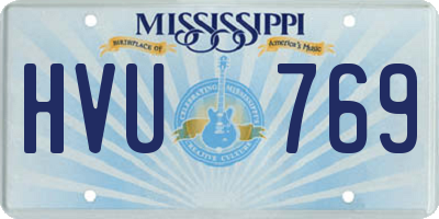 MS license plate HVU769