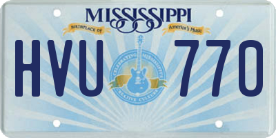 MS license plate HVU770