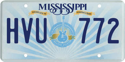 MS license plate HVU772