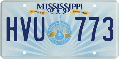 MS license plate HVU773