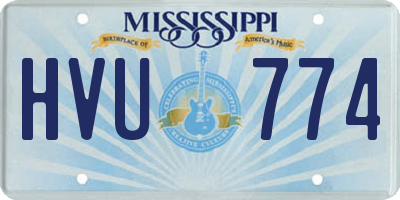 MS license plate HVU774