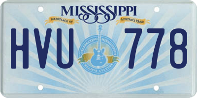 MS license plate HVU778