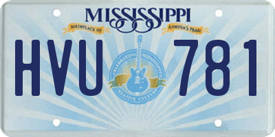 MS license plate HVU781