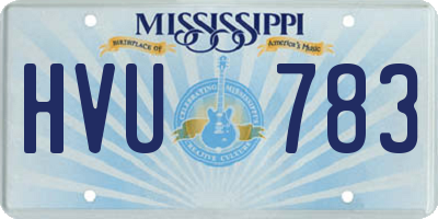MS license plate HVU783