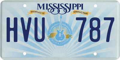 MS license plate HVU787