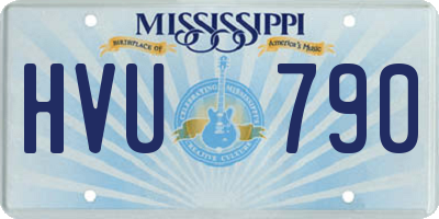 MS license plate HVU790