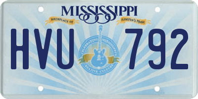 MS license plate HVU792