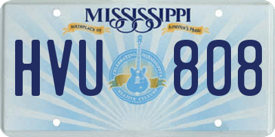 MS license plate HVU808
