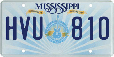 MS license plate HVU810
