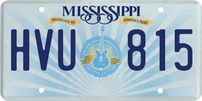 MS license plate HVU815