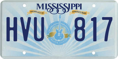 MS license plate HVU817