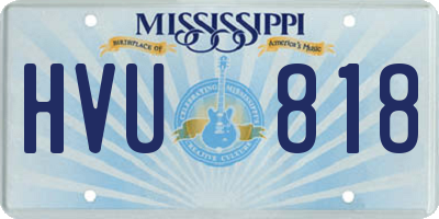 MS license plate HVU818