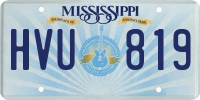 MS license plate HVU819
