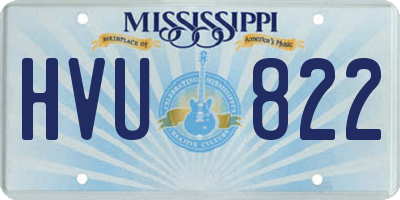 MS license plate HVU822