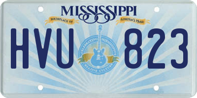 MS license plate HVU823