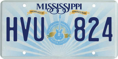 MS license plate HVU824